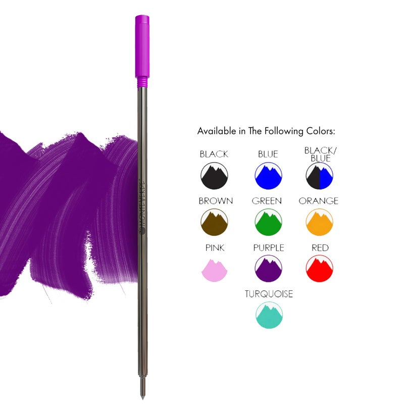 Monteverde Ballpoint Refill to Fit Cross Ballpoint Pens, Medium Point, Soft Roll, Purple, 2 per Pack (C132PL) - Image 4